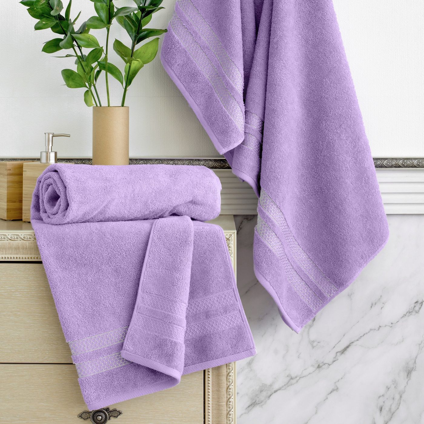 Набор Полотенец махровых Reticolo Лавандовый