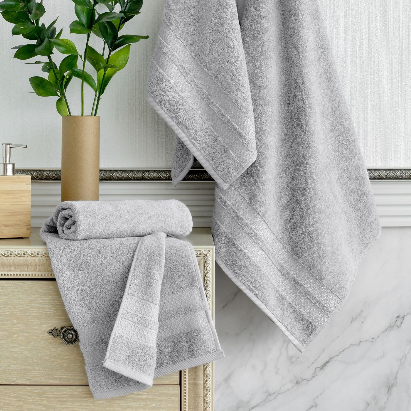 Набор Полотенец махровых Reticolo Холодный серый